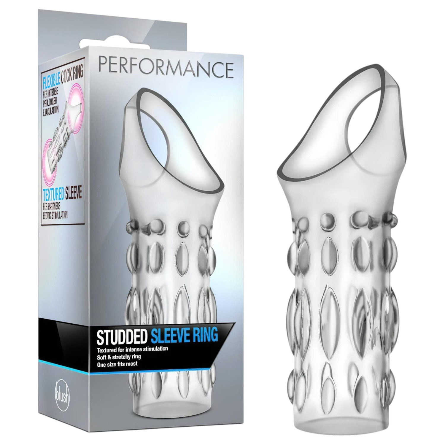 Performance - erekčný krúžok na penis - priehľadný