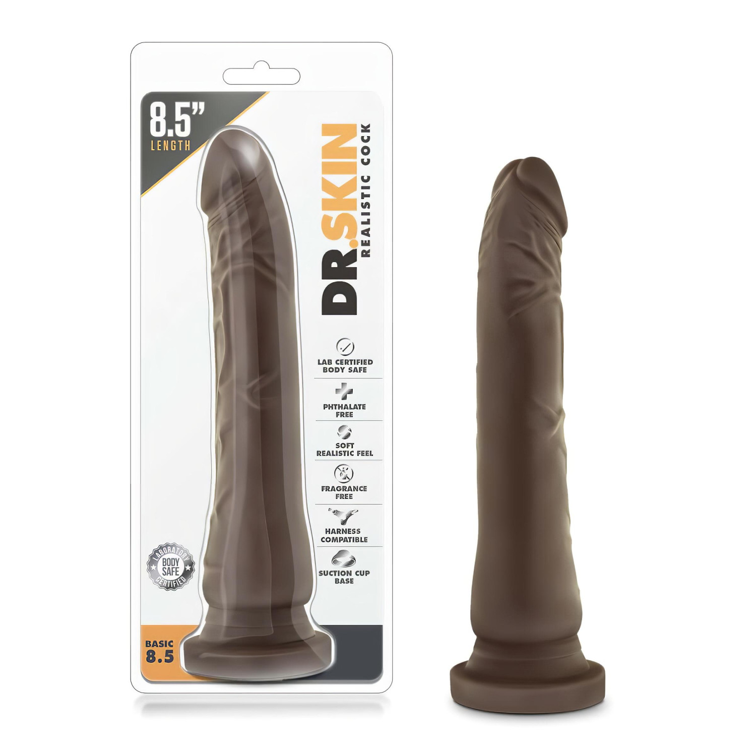Dr. Skin - realistický dildo s prísavkou - hnedý - 20