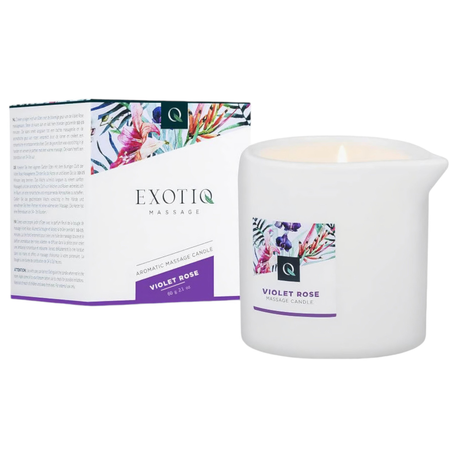 Exotiq Violet Rose - masážna sviečka - 60 g