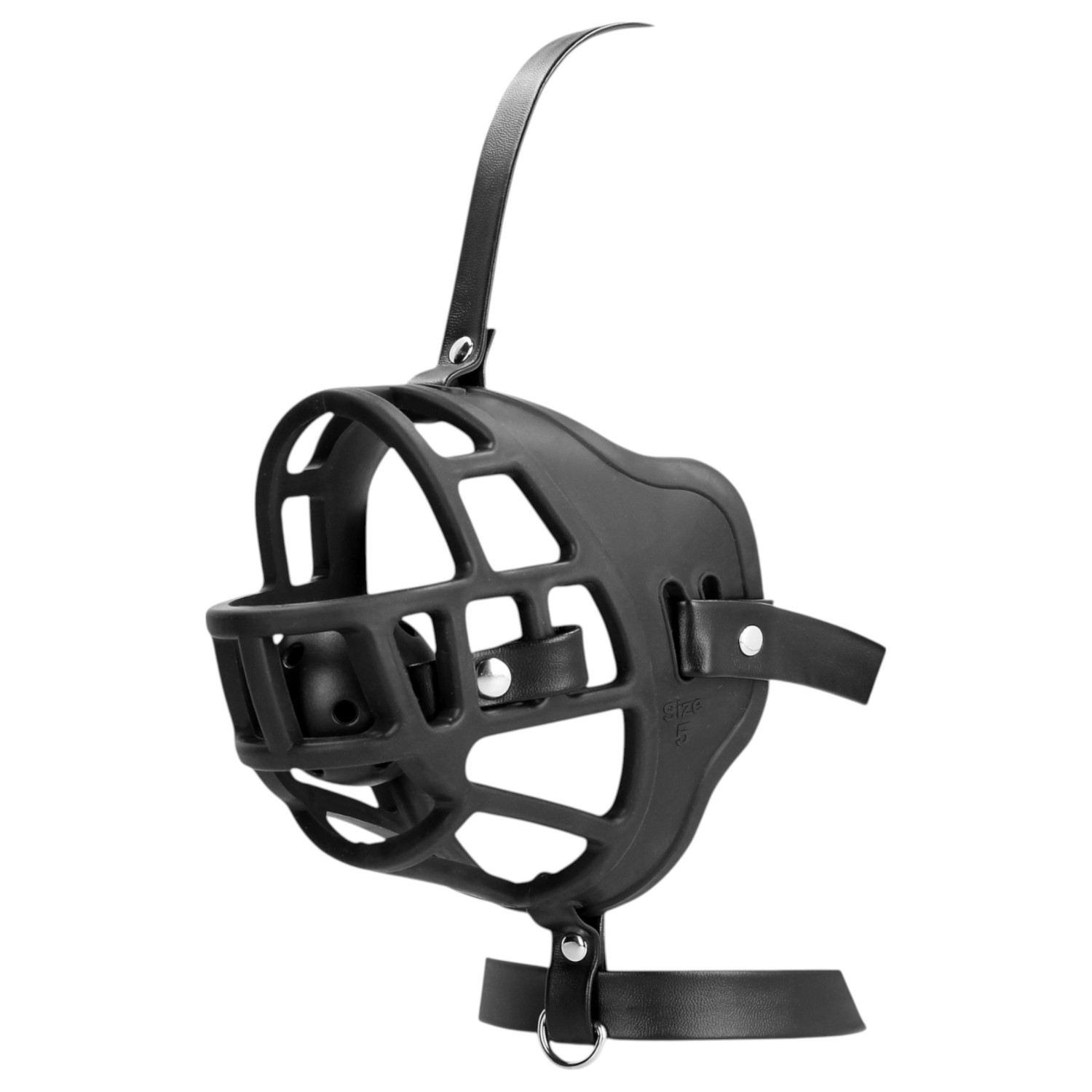 Ouch! - Čierny náhubok s vnútornou guľôčkou