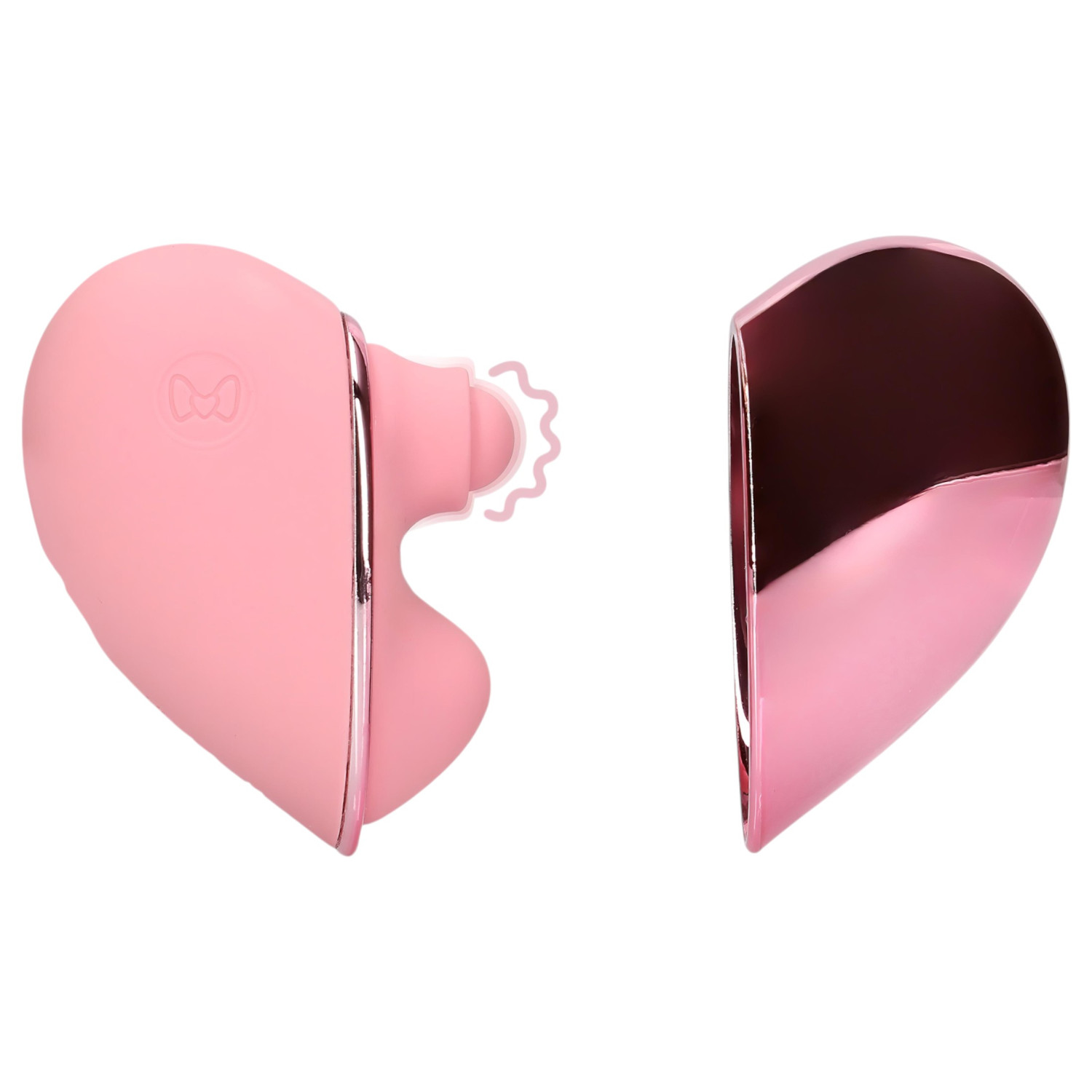 Loveline Tapping Heart - vibračný stimulátor klitorisu - nabíjateľný - ružový