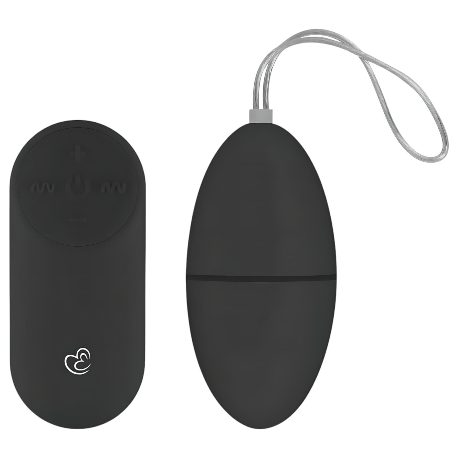 Easytoys - vibračné vajíčko na diaľkové ovládanie - 7 režimov - čierne