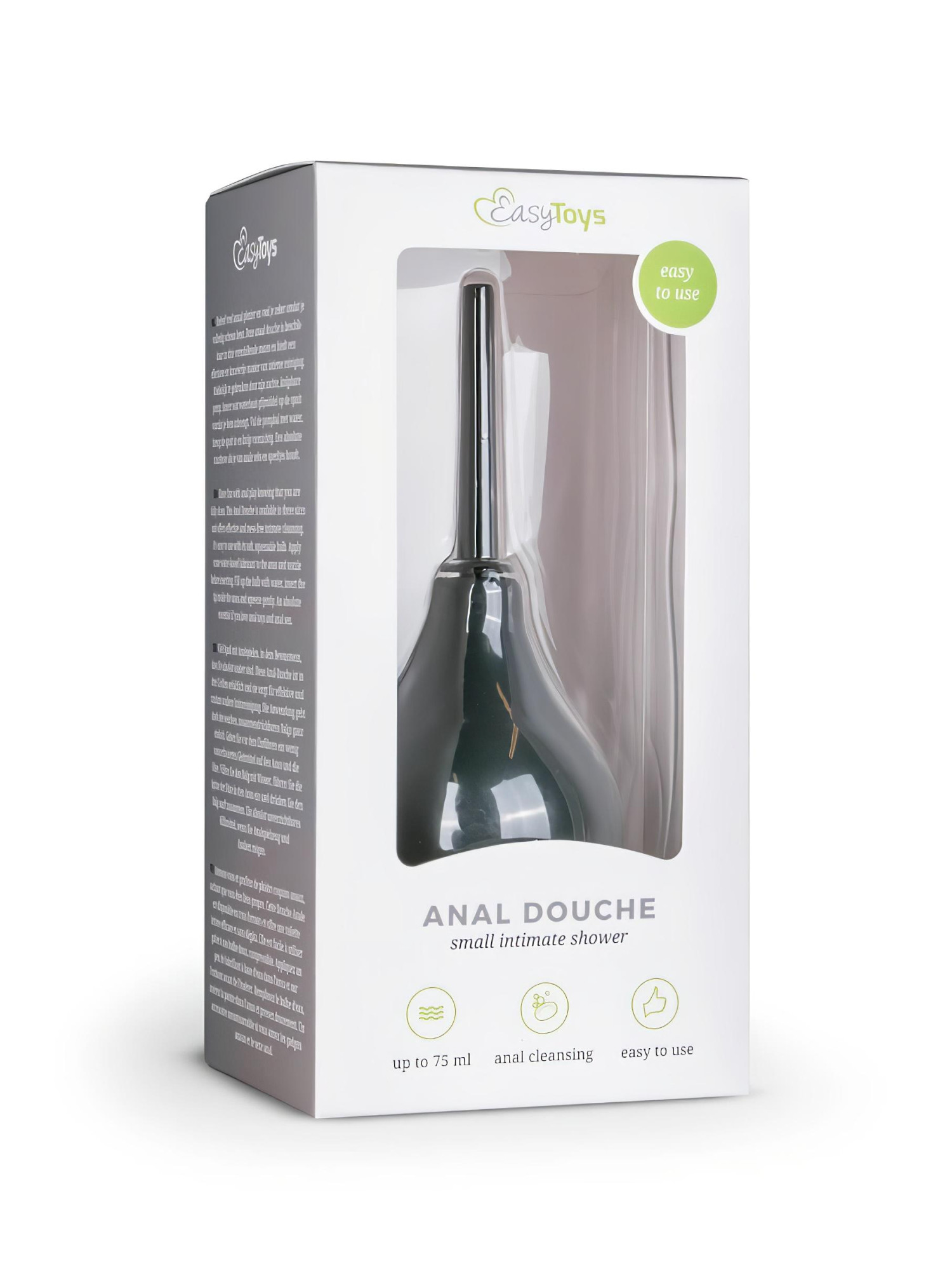 Easytoys - análny sprchový klystír - malý - čierny