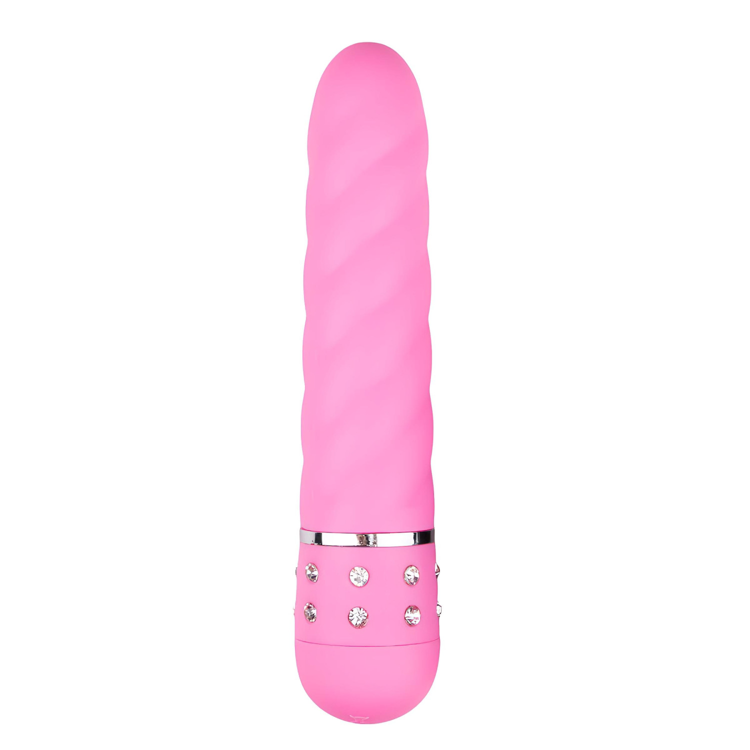 Easytoys Diamond - vibrátor so špirálovým dizajnom - ružový