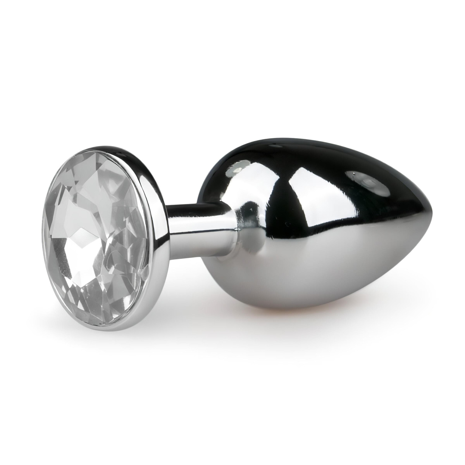 Easytoys - análny kolík kovový - strieborný/biely