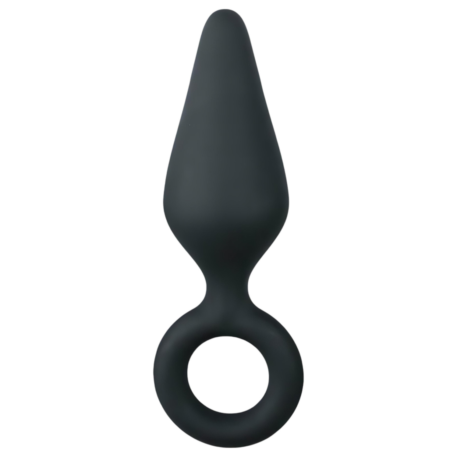 Easytoys - análna pomôcka s krúžkom - stredná veľkosť - čierna