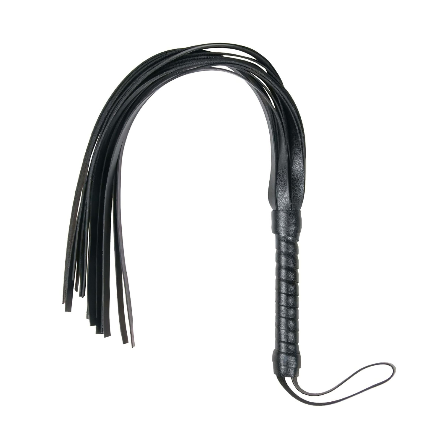 Easytoys Flogger - mäkký kožený bič (čierny)