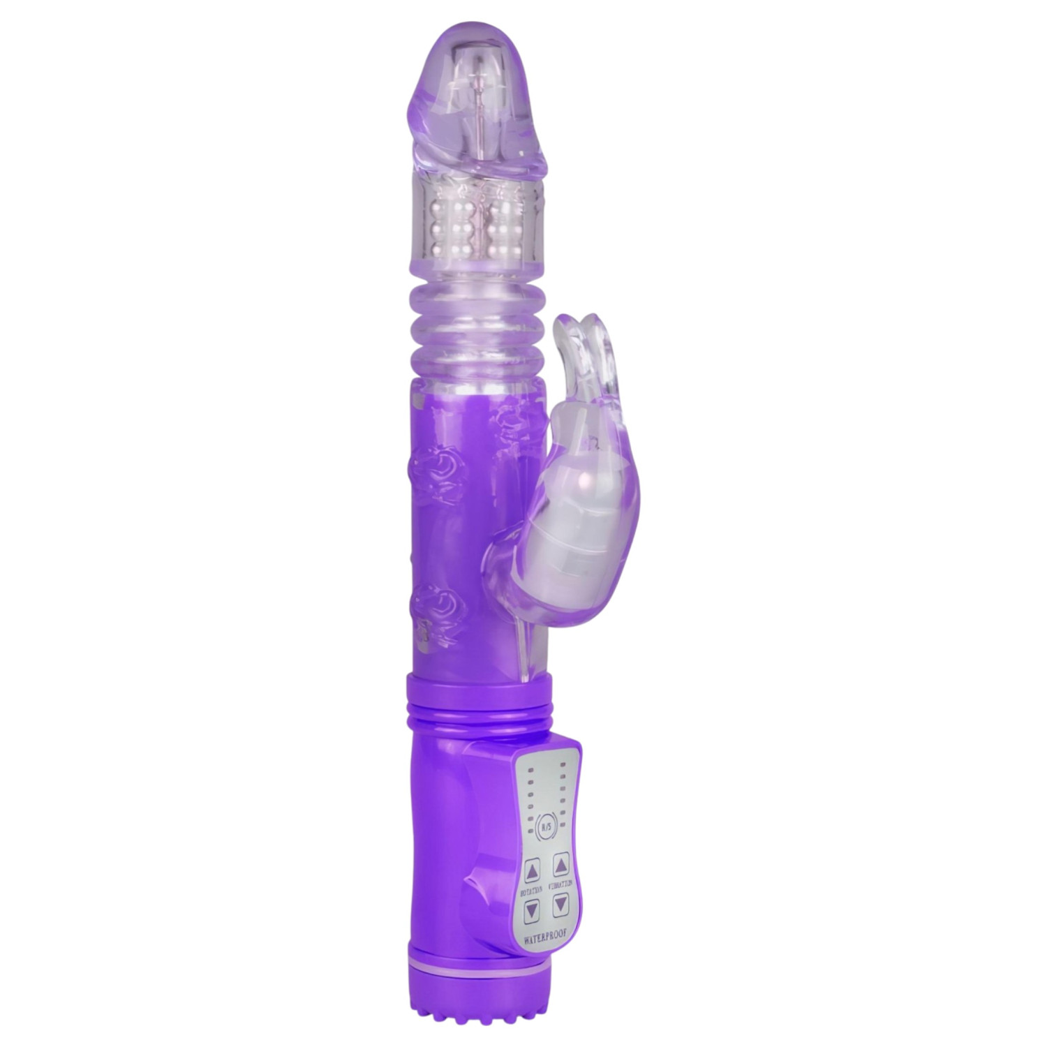 Easytoys Bunny - rotačno-tlačiaci vibrátor - fialový