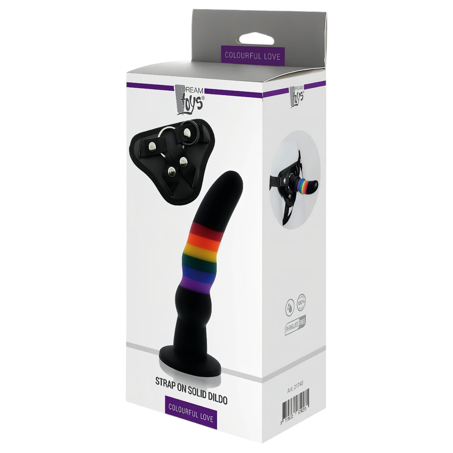 Colorful Love - nasadzovací dildo - farebné