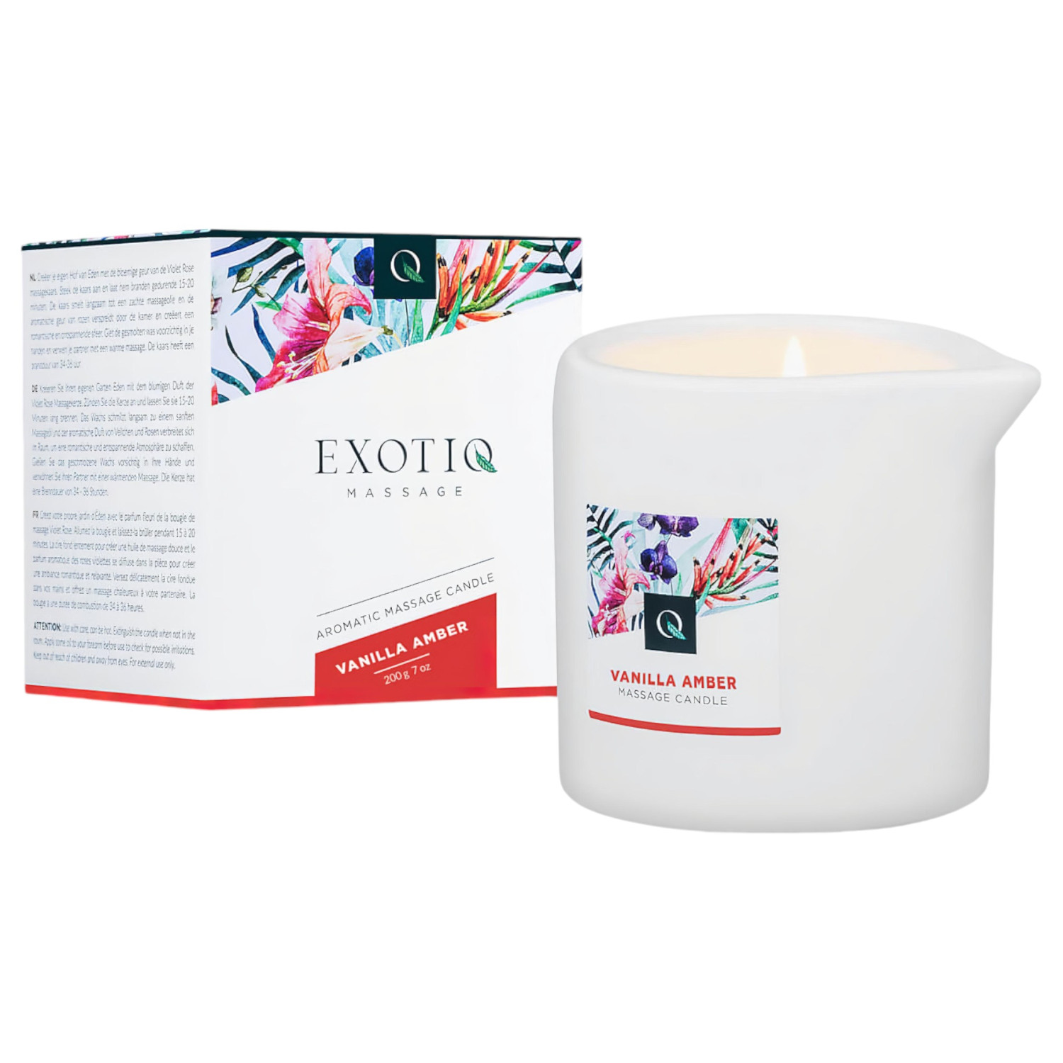 Exotiq - masážna sviečka - vanilka a ambra - 200g