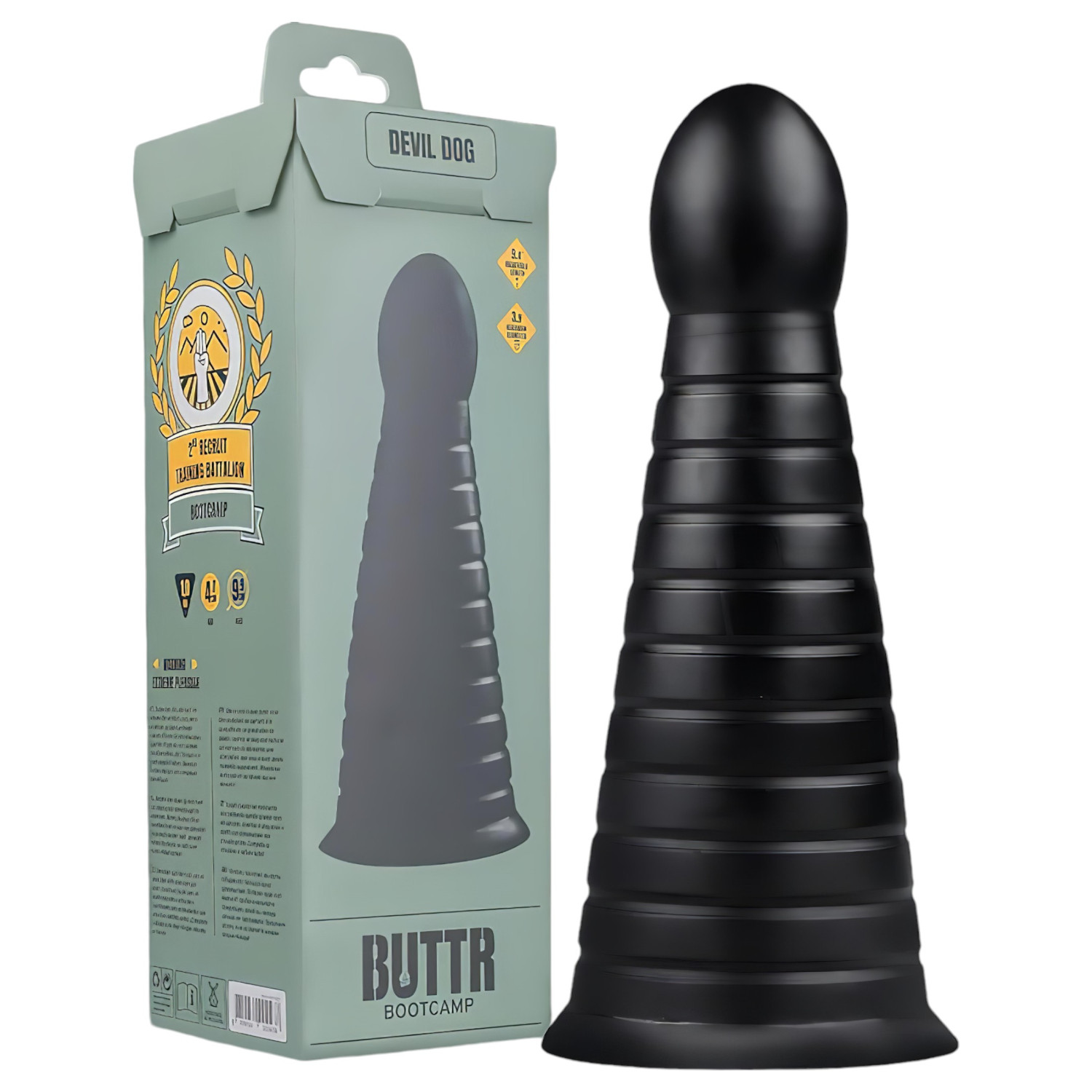 BUTTR Devil Dog - prísavný dildo (čierny)