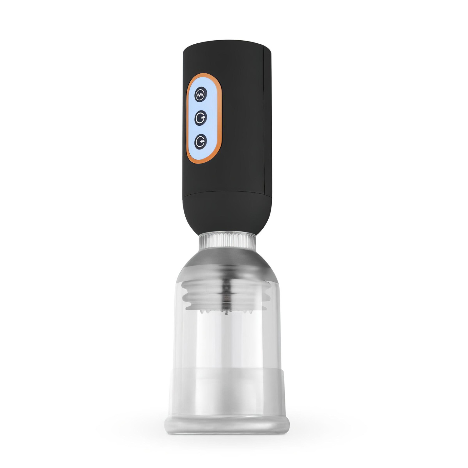 CRUIZR CS07 - vibračná automatická pumpa na penis - čierna/priehľadná