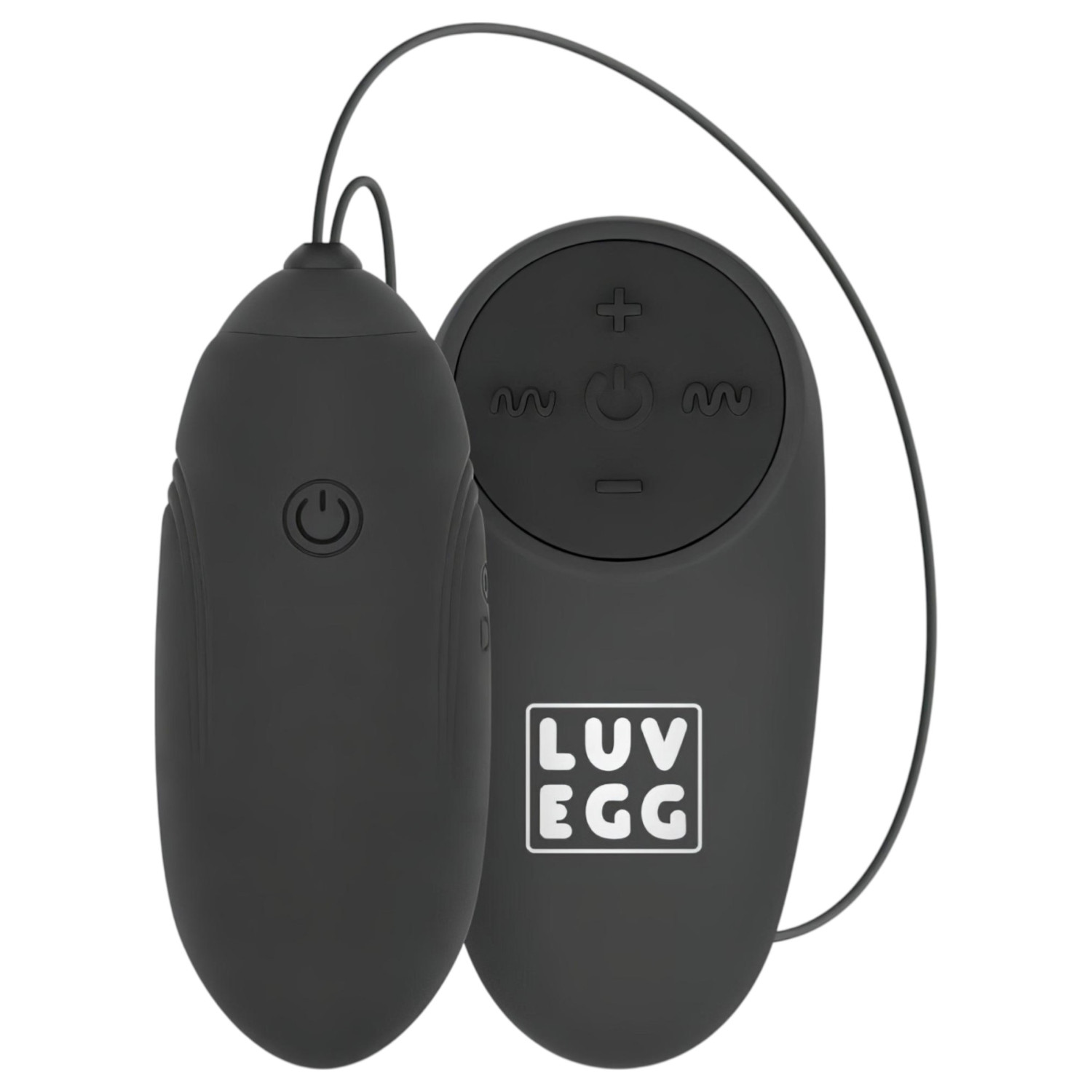LUV EGG - vibračné vajíčko na diaľkové ovládanie - čierne - nabíjateľné
