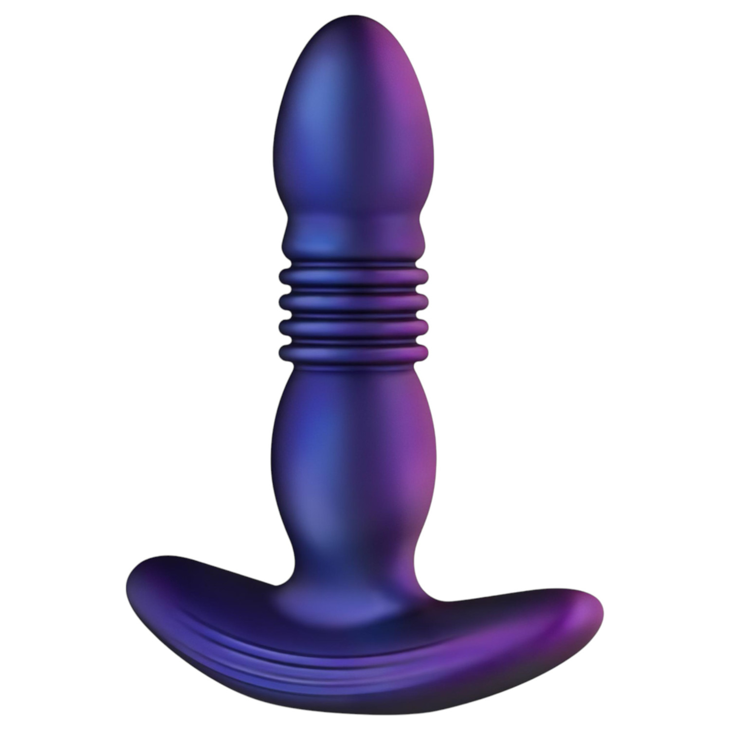Hueman - análne dildo s posuvom a vibráciou - fialové