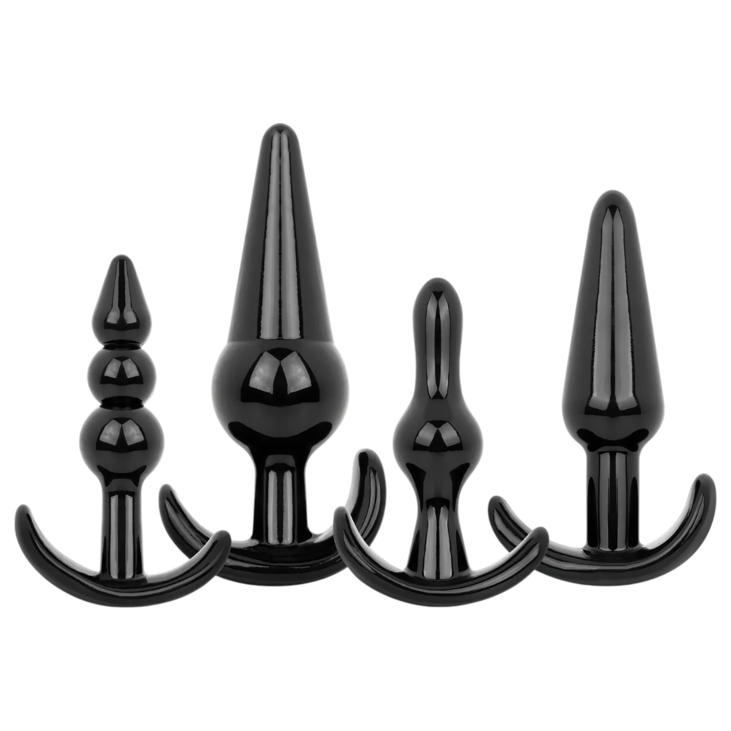EasyToys - análne kolíky sada - 4 ks - čierna