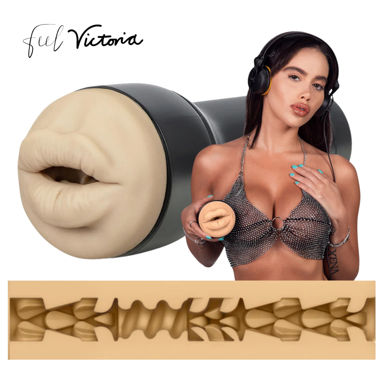Kiiroo Victoria June - orálny masturbátor - PowerBlow kompatibilný - naturálny