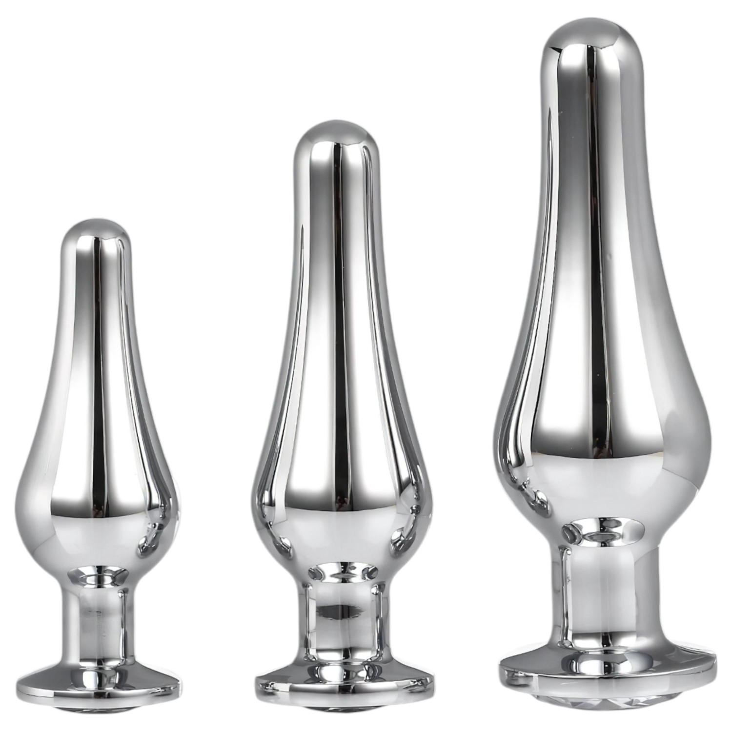 Gleaming Love - análny špičkový plug set (strieborný