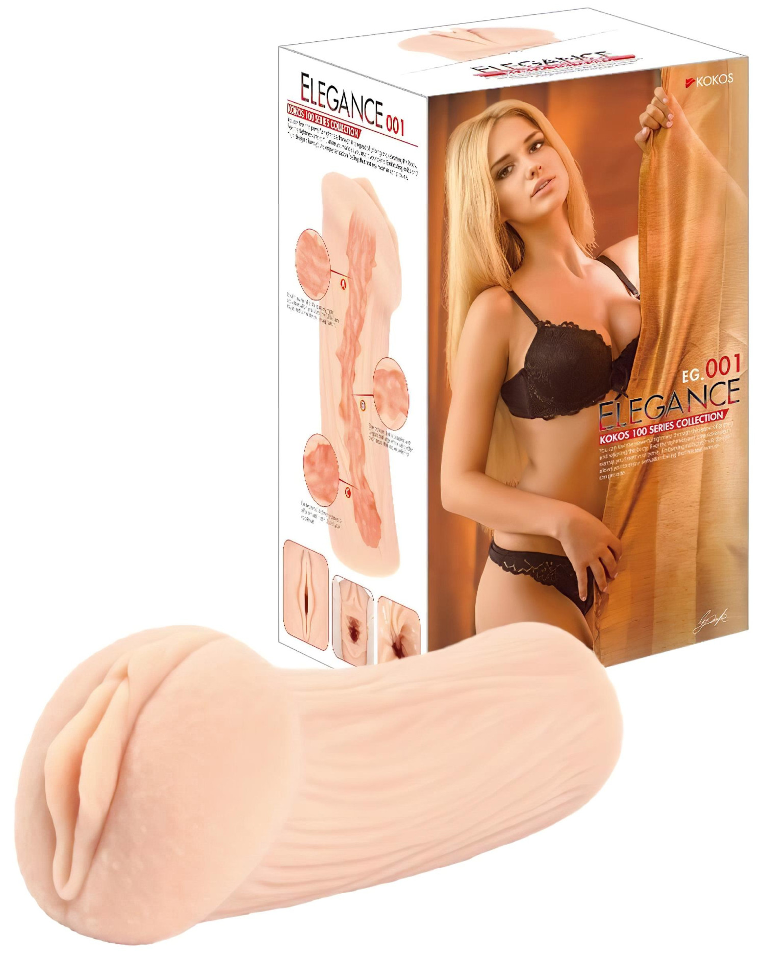 Kokos Elegance 01 - realistická umelá vagína masturbátor - natur