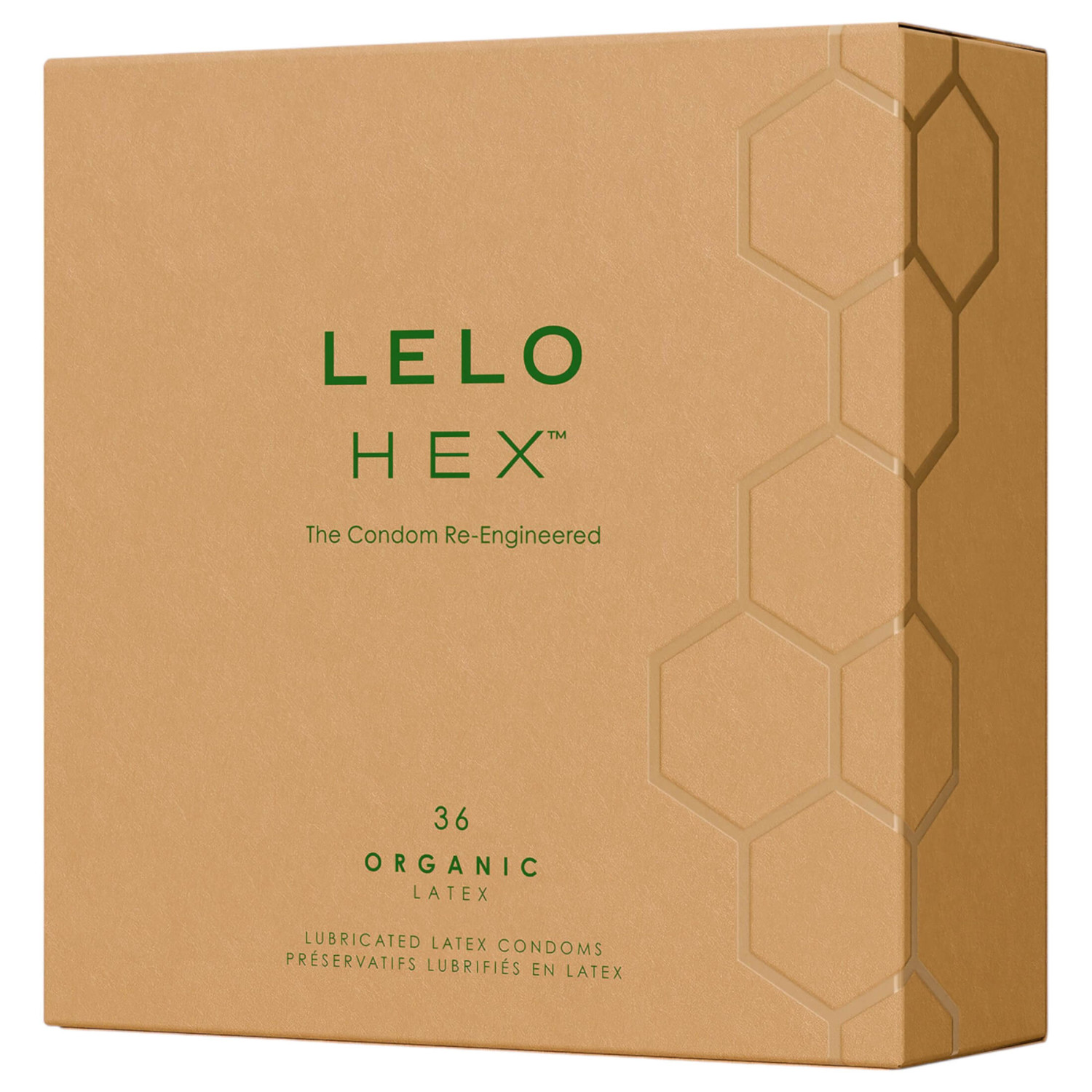 LELO Hex Organic - kondómy na zvýšenie potencie - 36 ks
