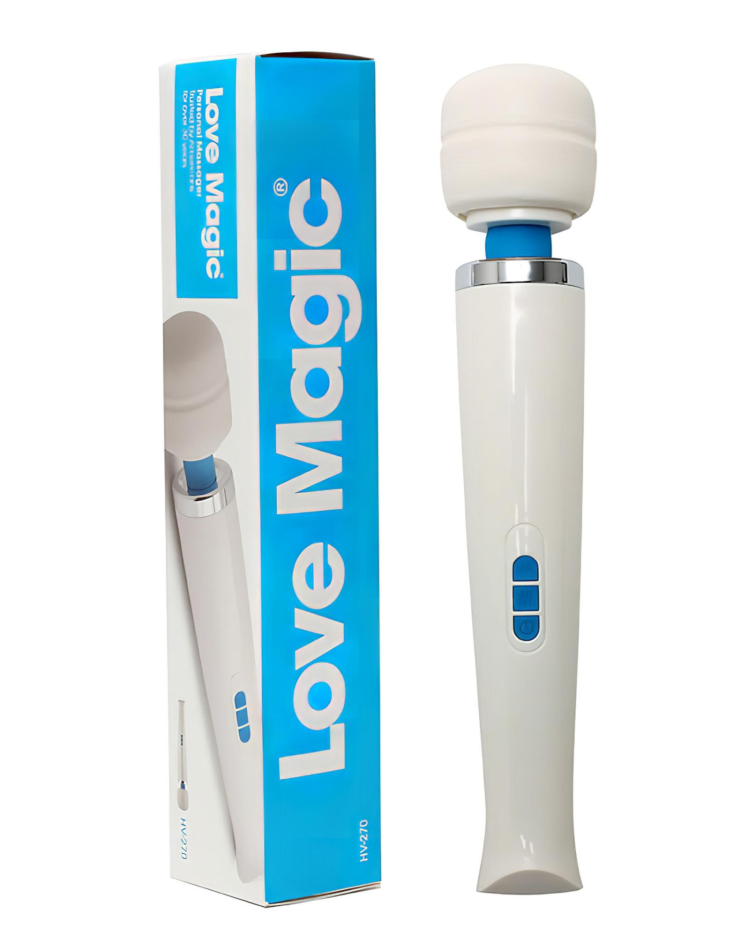 Love Magic Wand - masážny vibrátor - akumulátorový - biely