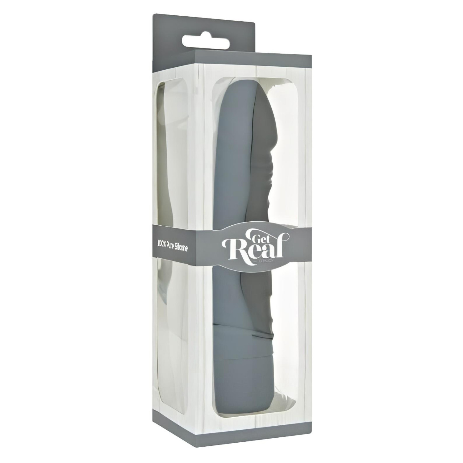 Get Real - realistický vibrátor - čierny silikón
