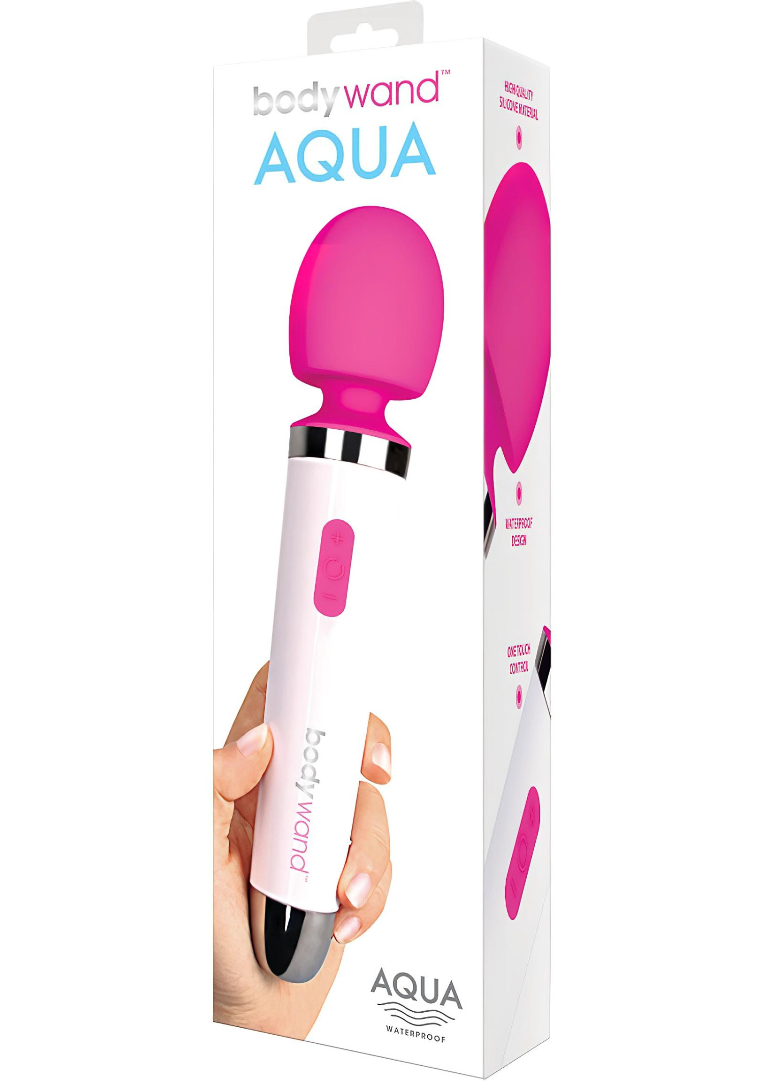 Bodywand Aqua Wand - masážny vibrátor - vodotesný - biely/ružový