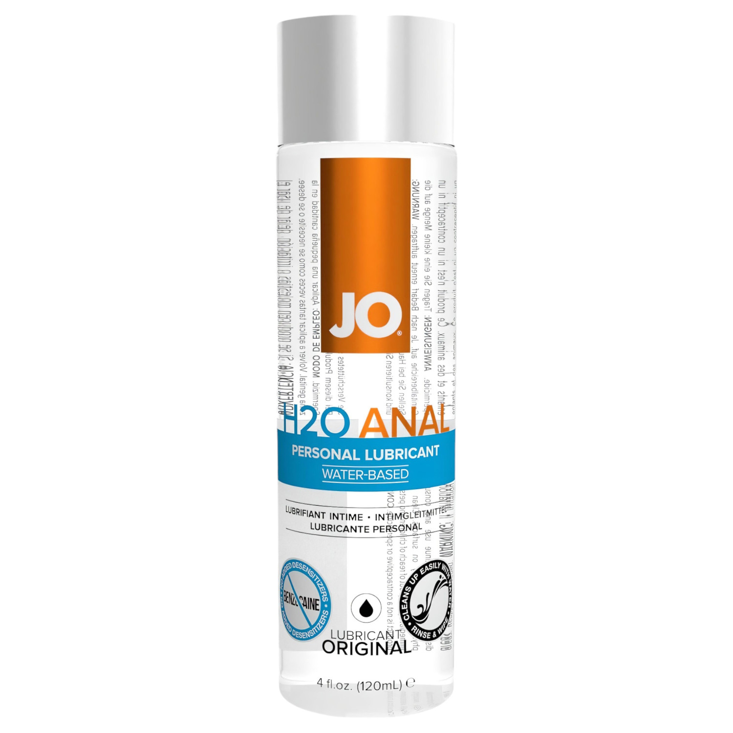 JO H2O Anal Original - lubrikant na análny sex - vodná báza - 120ml