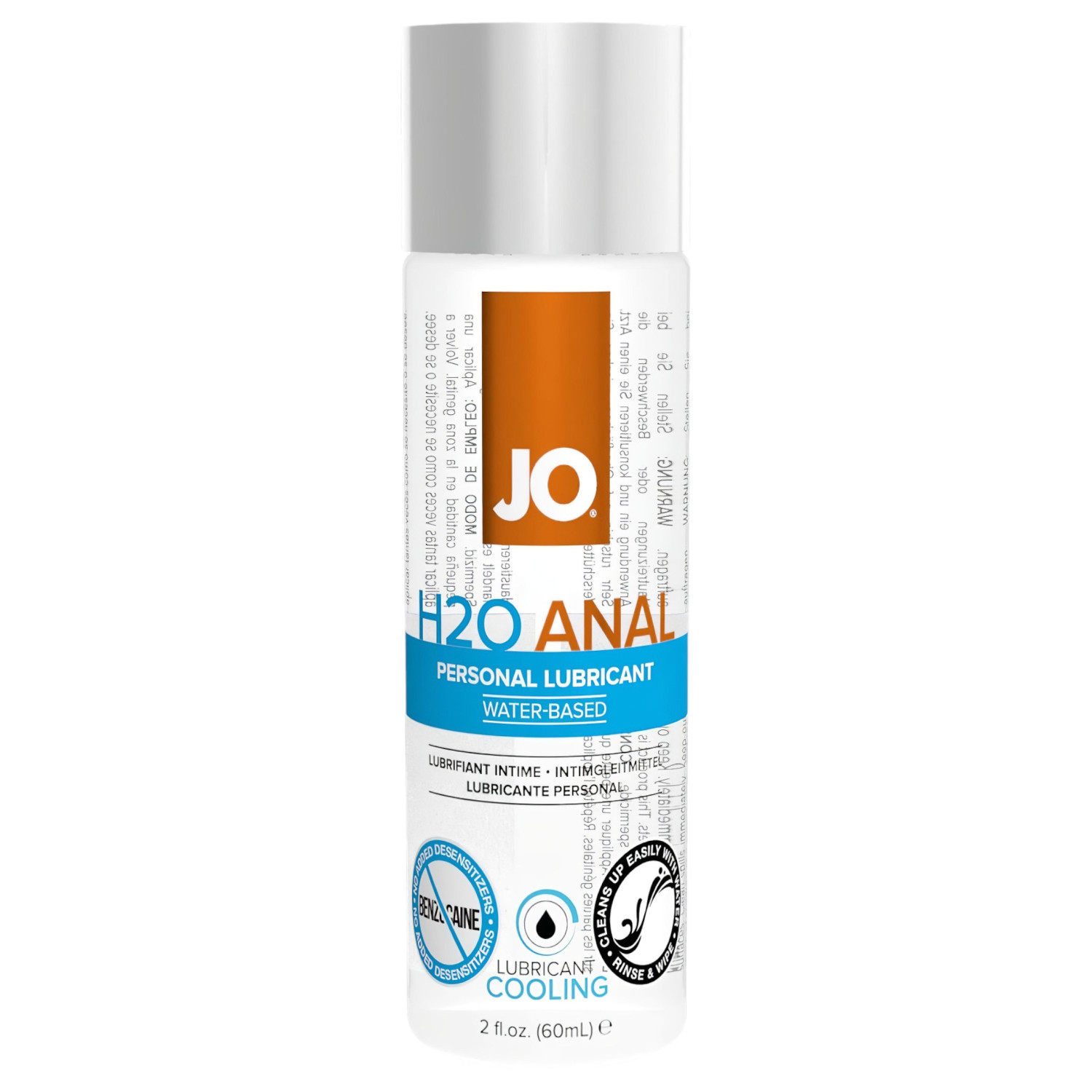 JO H2O Anal Cool - anál lubrikant na vodnej báze - chladivý efekt - 60 ml