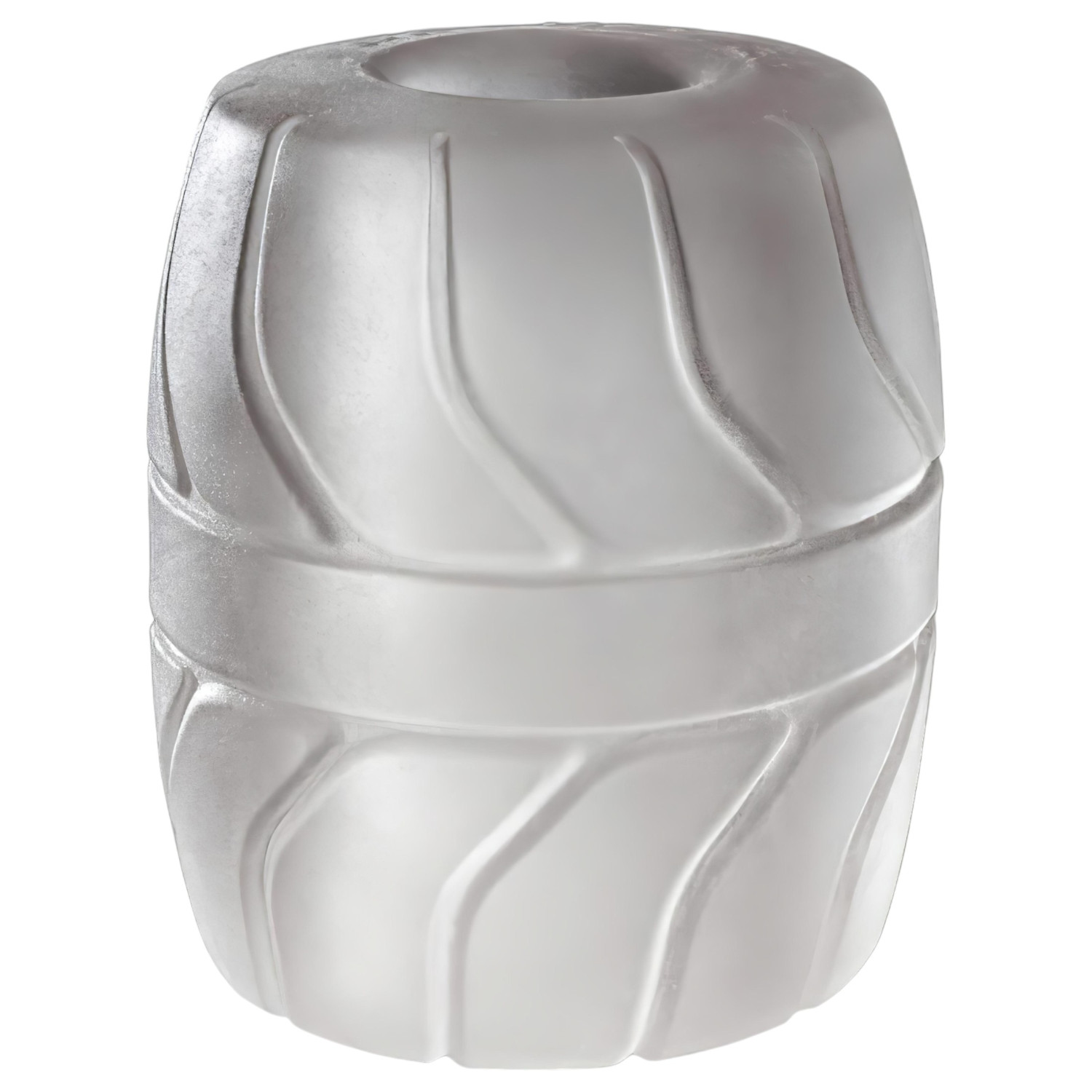 SilaSkin - erekčný krúžok a semenníkový ťahač - silikón biely