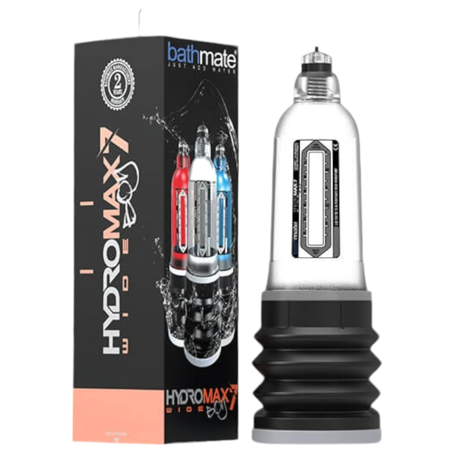 Bathmate Hydromax 7 Wide - hydraulická vákuová pumpa na penis (priehľadná)