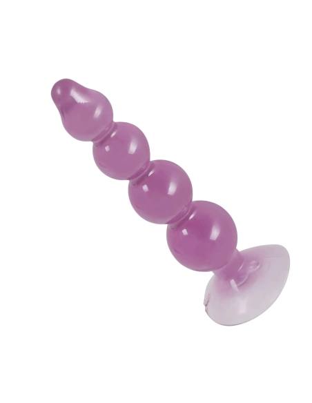 You2Toys - análny kolík s guľôčkami - prísavka - fialový