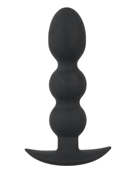 Black Velvets - análny kolík s guľkami - 145g - čierny