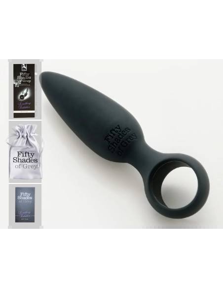 Fifty Shades of Grey - análny kolík na prst - silikón - sivý