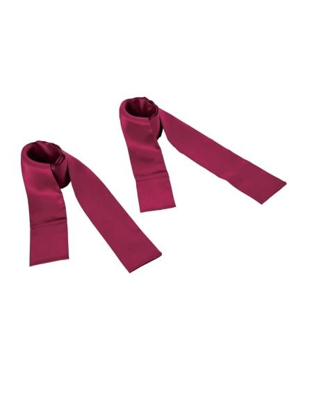 S&M - saténová sada na zväzovanie (červená) - 2 diely