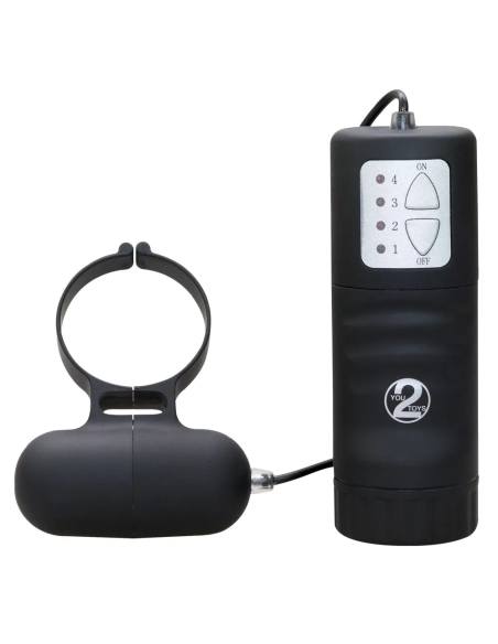 Čierny vibračný penisový krúžok