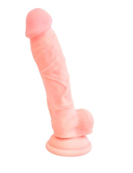Medical - silikónový dildo - realistický tvar - 18 cm - telová farba
