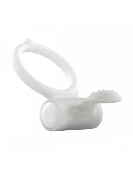 Dorcel - vibračný erekčný krúžok svietiaci v tme - biely