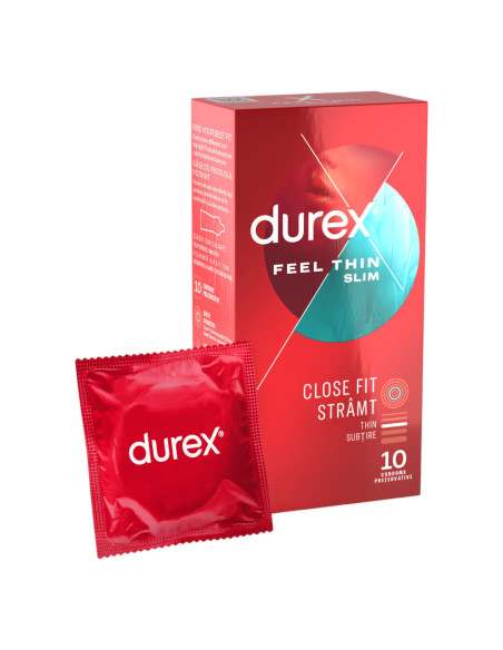Durex Feel Thin Slim - kondóm - ultra tenký - 10 ks