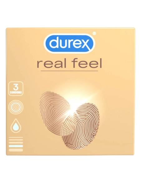 Durex Real Feel - prezervatív bez latexu - 3 ks