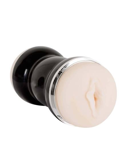 You2Toys - masturbátor vagína a anál - dvojitý - čierny