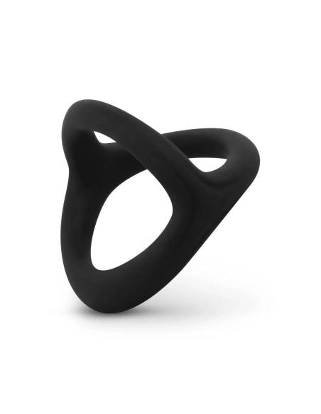Easytoys Desire Ring - erekčný krúžok na penis a semenníky - flexibilný čierny