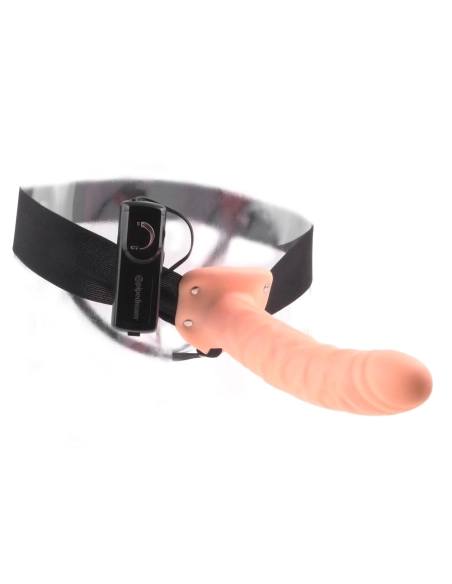 Strap-on-me S - pripínací vibračný stimulátor s vlnkami - modrý