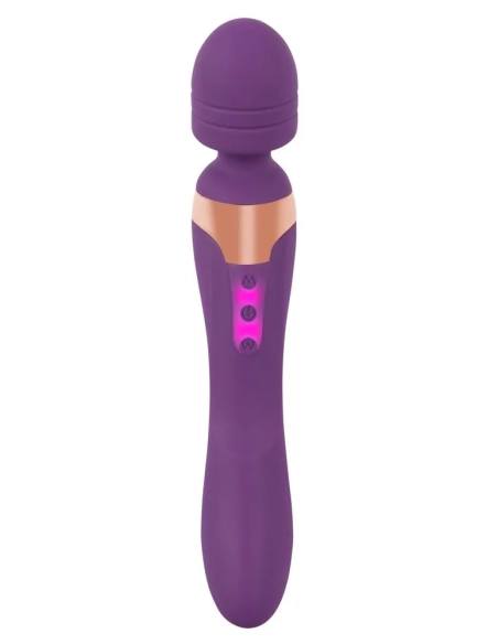 Javida Double - vibrátor s masážou - fialový