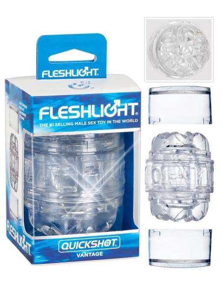 Fleshlight - cestovný masturbátor Quickshot Vantage - priehľadný
