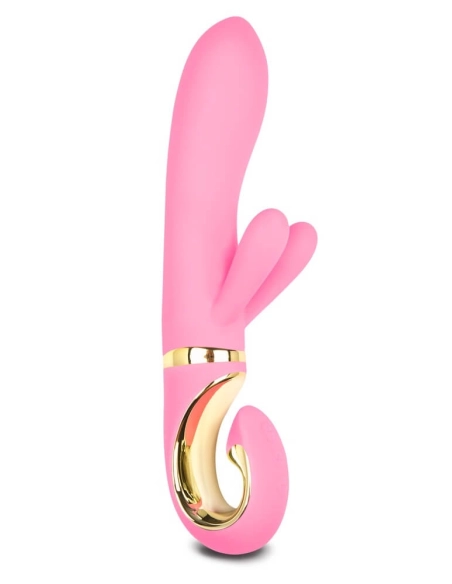 G-Vibe GRabbit - vibrátor na G-bod s 3 motormi - nabíjateľný - ružový