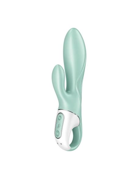 Satisfyer - vibrátor s funkciou pumpovania - vibrácie - mätová farba