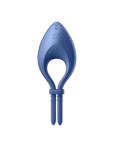 Satisfyer Bullseye - vibračný erekčný krúžok - inteligentný - modrý