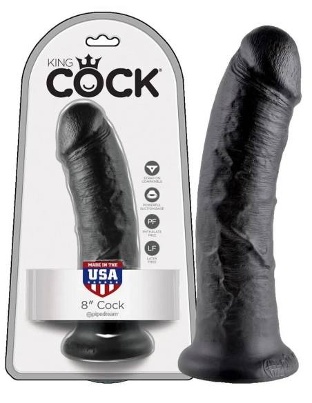 King Cock - dildo realistický - 20 cm - čierny