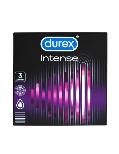 Durex Intense - kondómy s drážkovaním a výstupkami - 3 ks