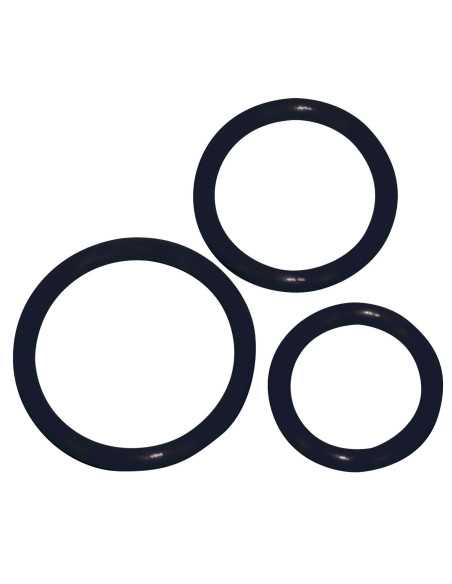 You2Toys - silikónový erekčný krúžok sada - čierna